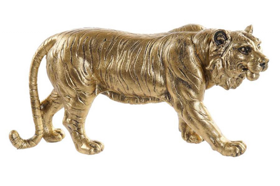 Figure resin 44x9x19 tiger golden