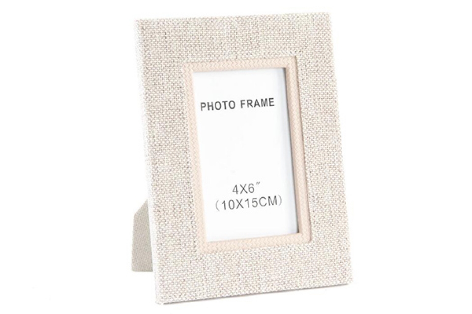 Photo frame 10x15 linen 16,5x2x21,5 beige