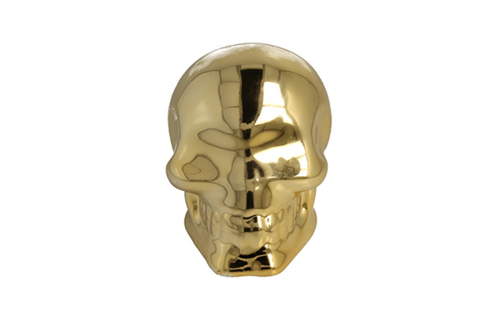 Kasica gold skull 10 cm
