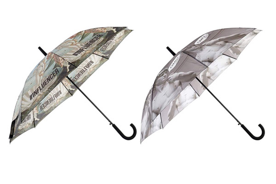 Umbrella pongee plastic 104x83 1 classic 2 mod.