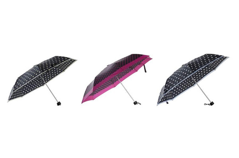 Umbrella pongee plastic 99x99x58 8 rods 3 mod.