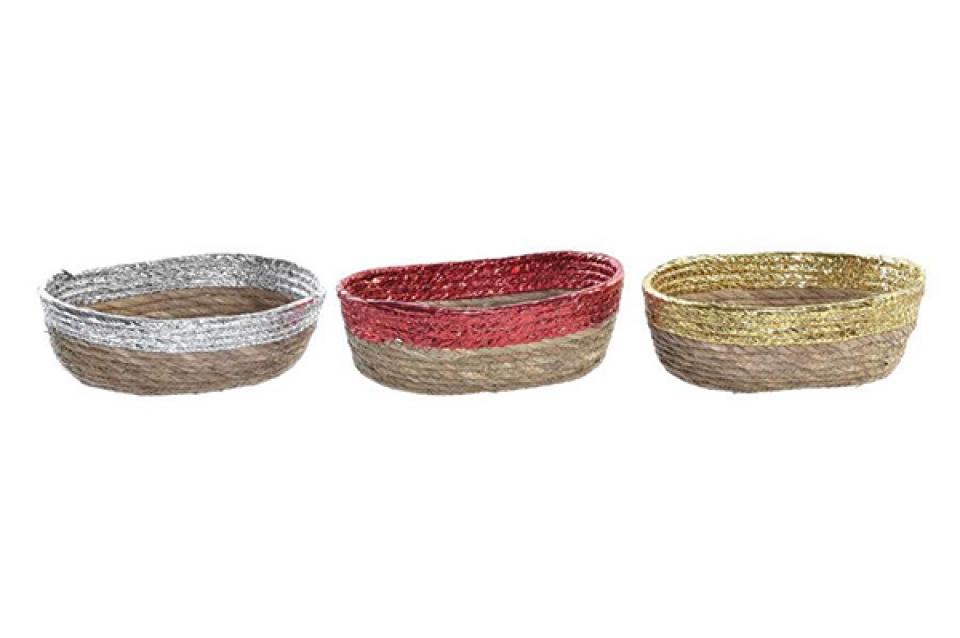 Basket fiber seagrass 24x19x8 3 mod.