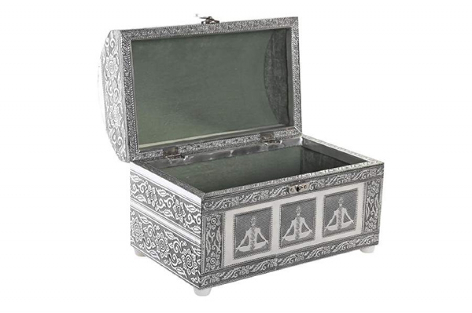Kutija za nakit chakras silver 25x15x18
