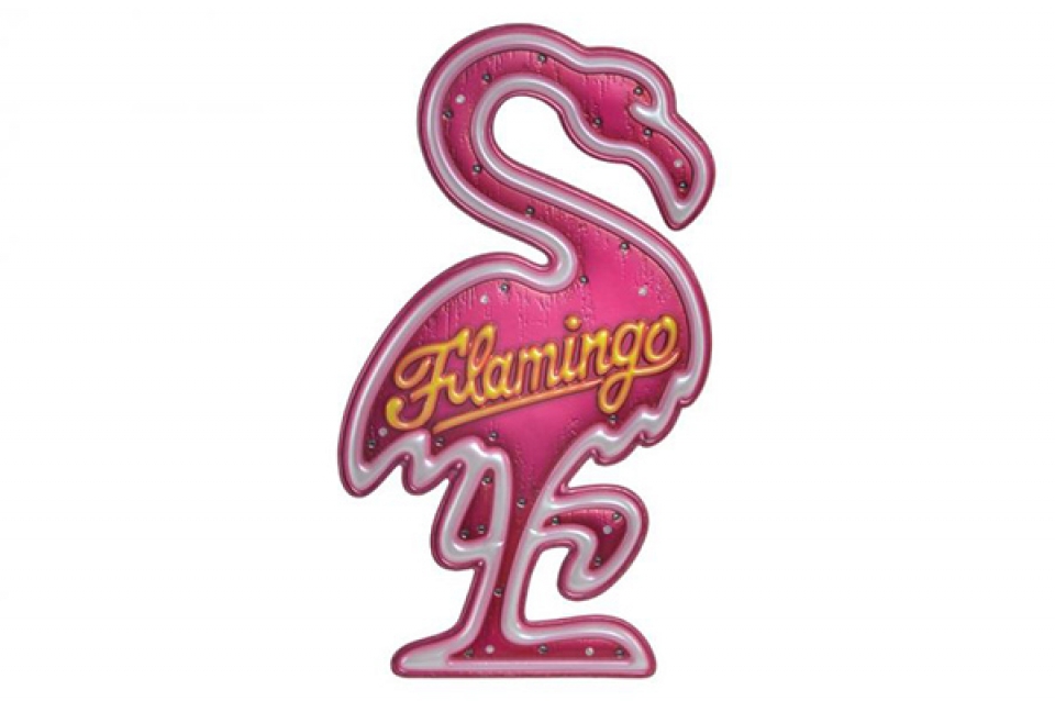 Led dekoracija flamingos 5x11 