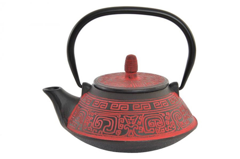Teapot cast iron 18x16x16 800 ml, oriental red