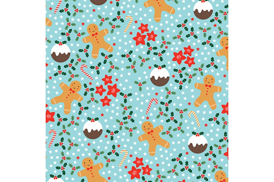Christmas treats wrapping paper