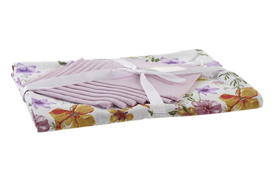 Tablecloth set 9 cotton 150x250x0,5 bloom