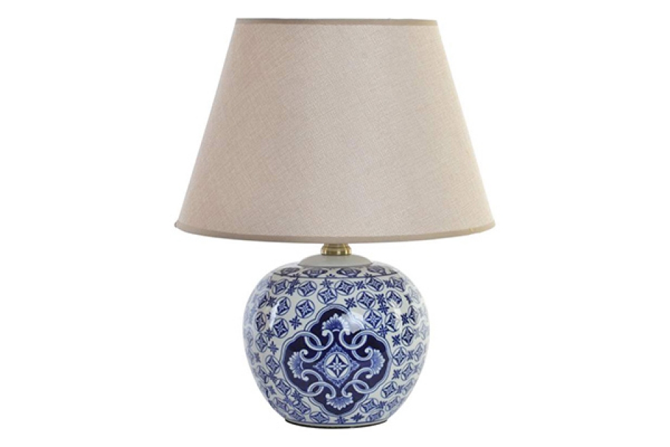 Stona lampa oriental blue 34x34x43