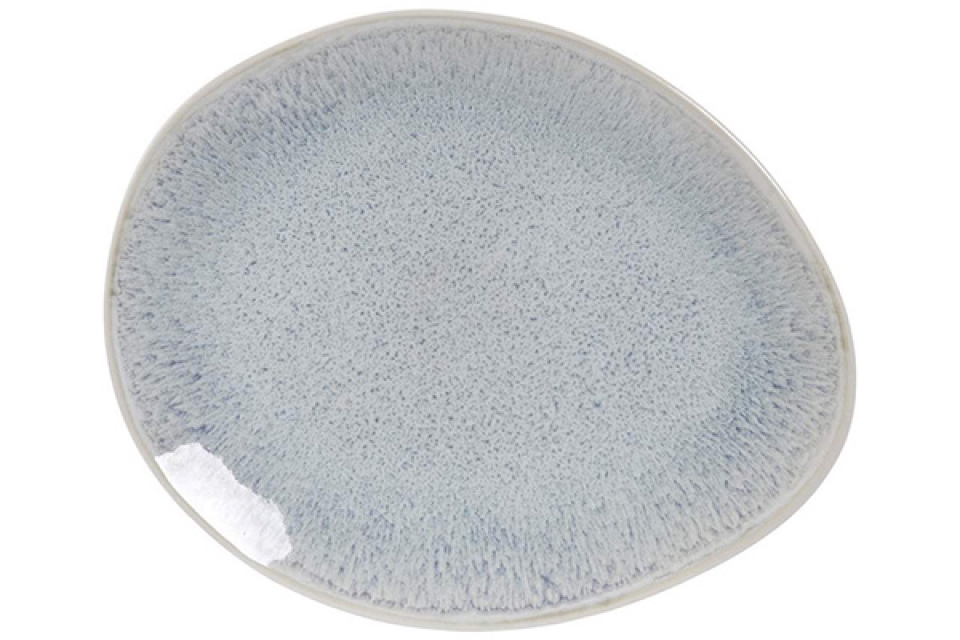 Plate stoneware enamelled 20x16,5x2 160 blue