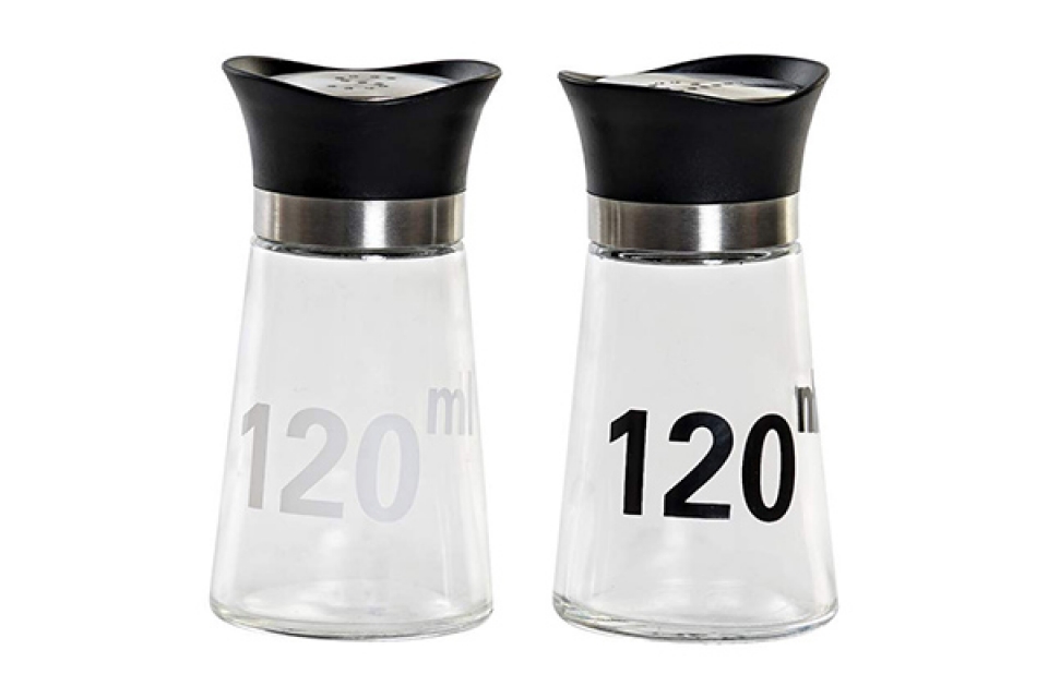 Salt shaker glass 5x10,5x10,5 120 pepper pot 2 mod