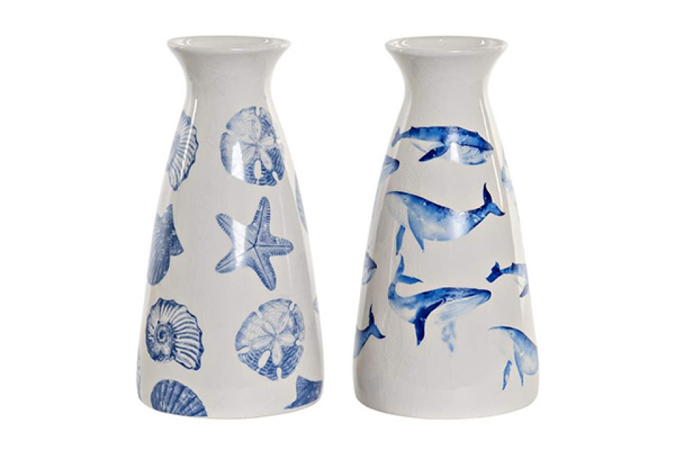 Vase stoneware 16x31 ocean cracked 2 mod.