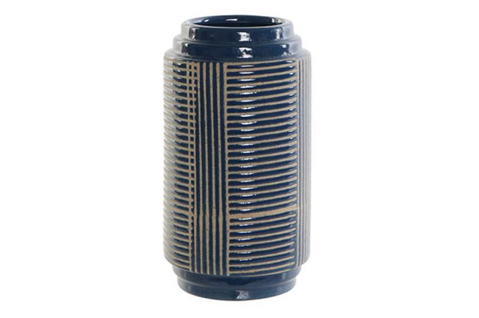 Vase ceramic 11x11x20,5 navy blue