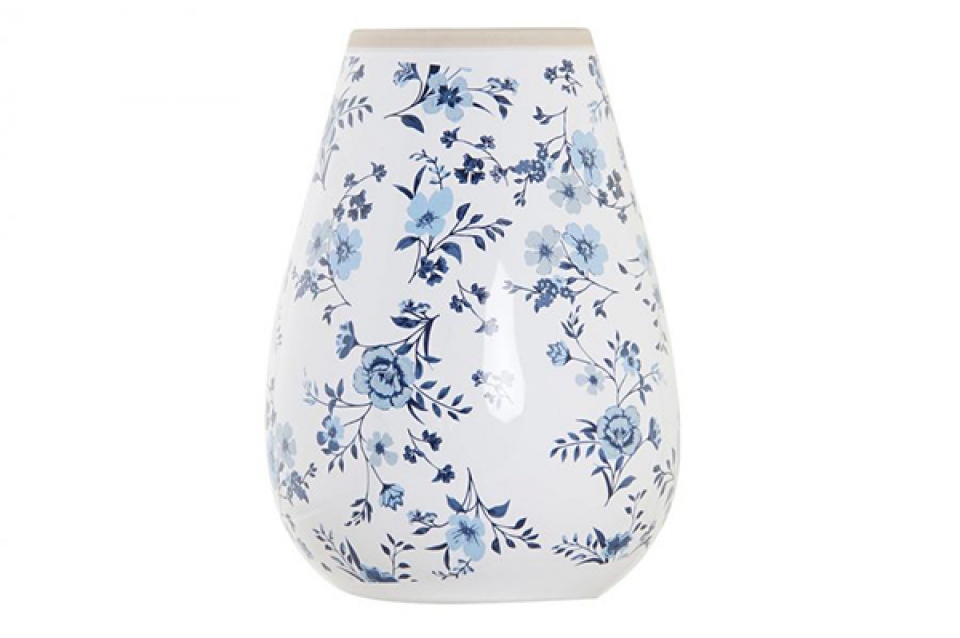 Vase porcelain 15,5x15,5x21,5 white